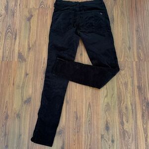 Rag & Bone black velvet, high-rise ankle skinny jeans, size 25